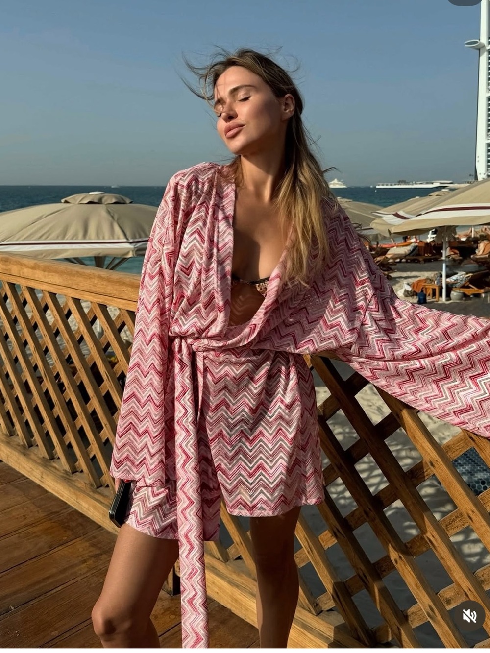 New Missoni Pink Robe Dress Coverup Chevron Metallic Lamé Wrap Belted Tulle Mini
